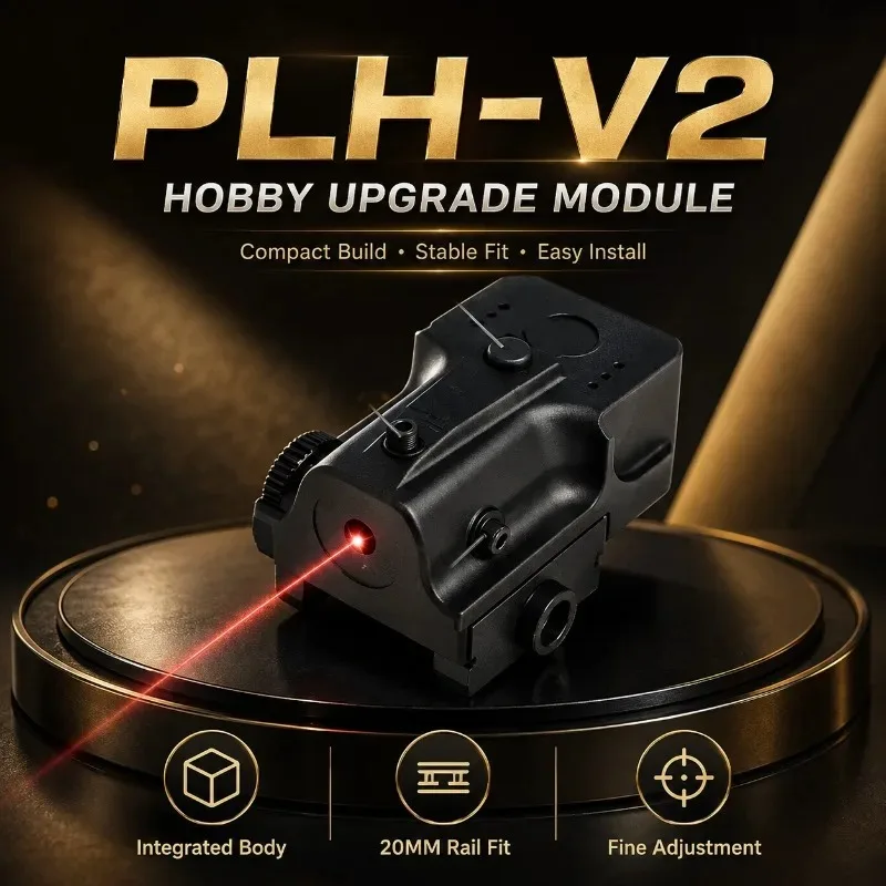 Multi‑Purpose 20mm Rail‑Fit Positioning Decor Part, Four‑Direction Adjustable Red‑light Module for Hobby Display