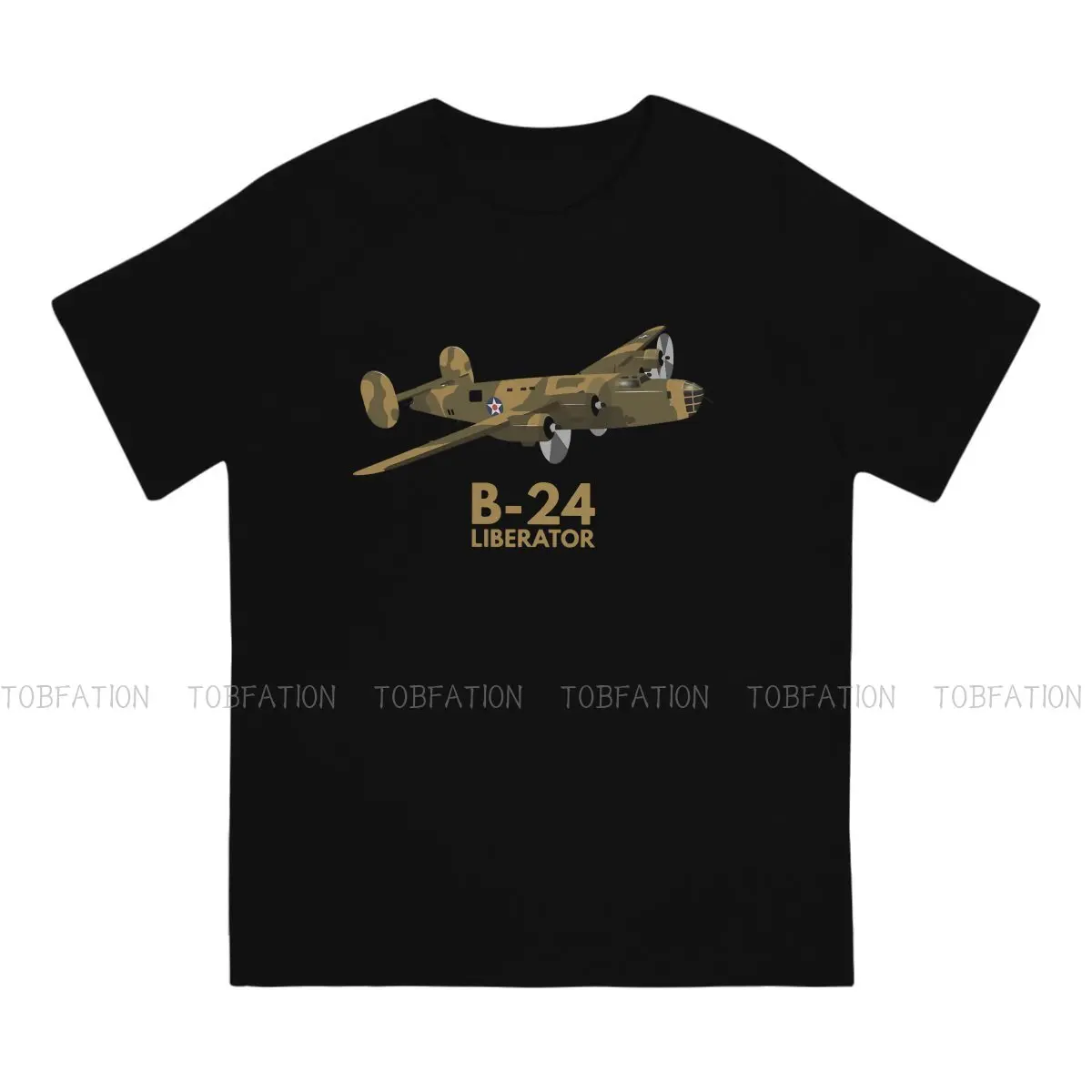 Airplane Lover B-24 Liberator WW2 Heavy Bomber TShirt Men Grunge Punk Crewneck Cotton T Shirt 2020