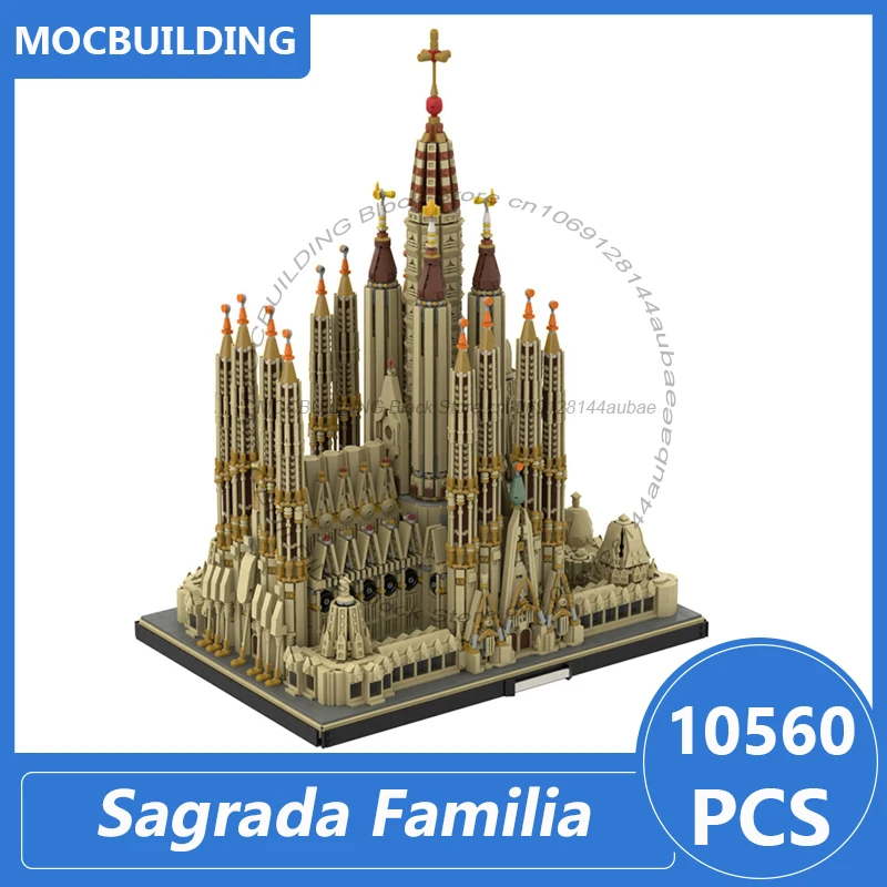 

Sagrada Familia Castle Model Moc Building Blocks Diy Assemble Bricks Architecture Collection Display Xmas Toys Gifts 10560PCS