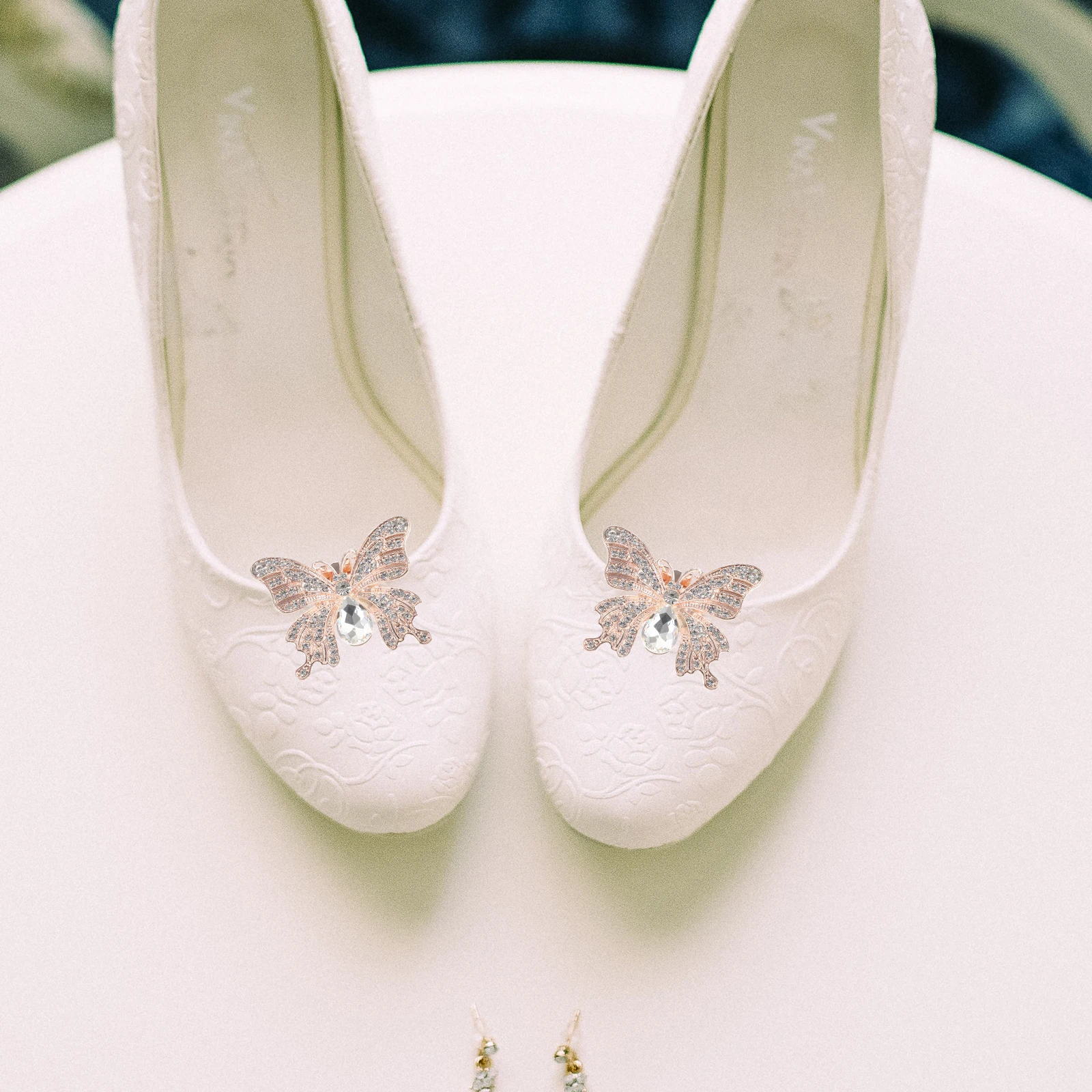 

Rhinestone Butterfly Shoe Clip Buckles Wedding Decor Accessories Embellishments Alloy Clips