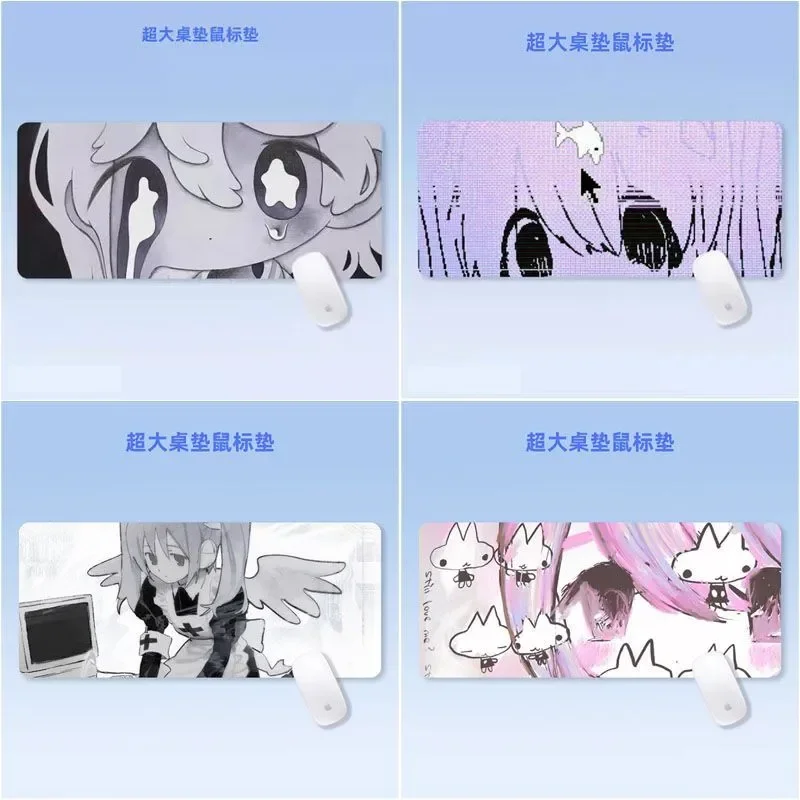 

XXL Kawaii Anime Girl Mouse Pad, Non-Slip Rubber Desk Mat, Japanese Aesthetic Keyboard Decor for Girls, Cute Gift for PC Laptop