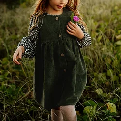 Spring Girls Dress Corduroy Sundress High Quality Girls Sarafan Toddler Dress Clothes