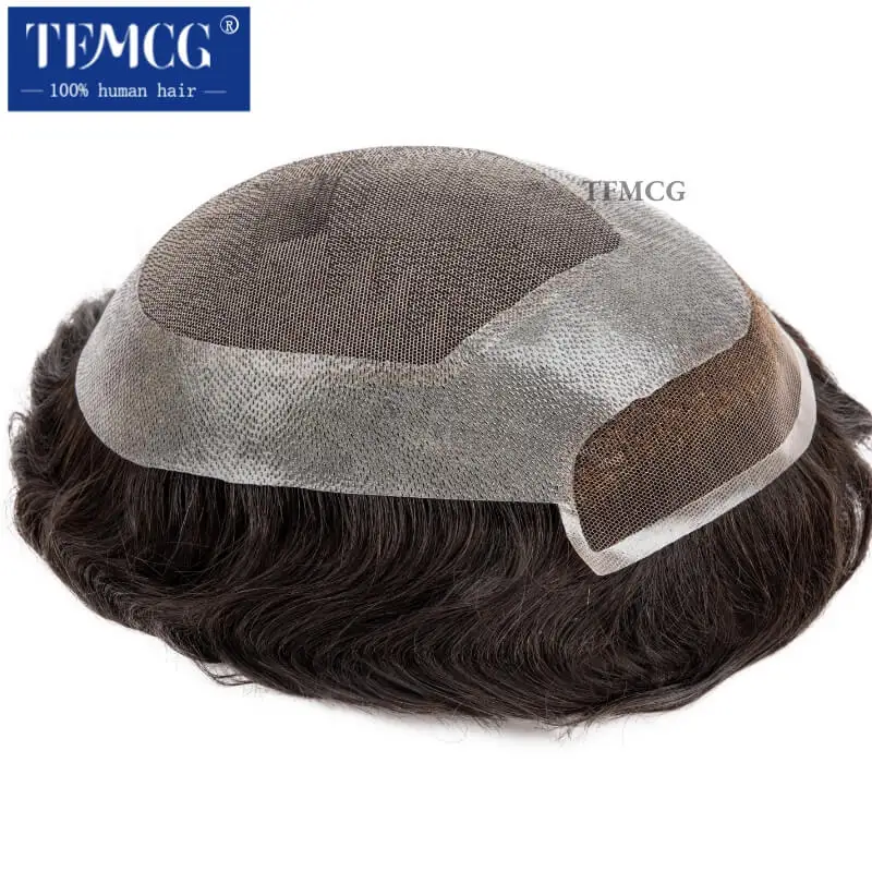 Hollywood Toupee Men Wig Swiss Lace Wigs For Men 100% Natural Human Hair Toupee Male Hair Prosthesis Exhuast Systems Male Wig