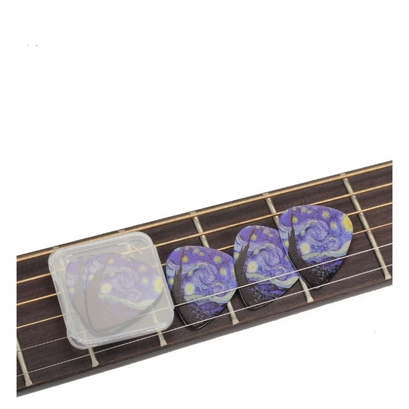 The Starry Night Guitar Picks Van Gogh Accessories 3 Thicknesses Ukulele Bulk Soft Mediators Musical Instruments Parts