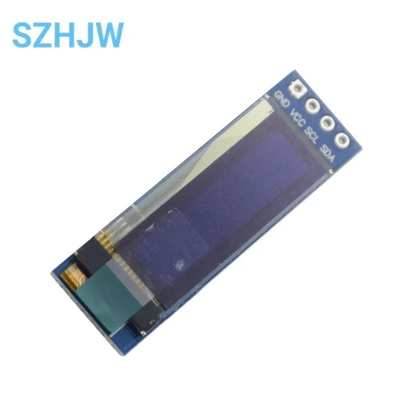 0,91 polegadas 128x32 IIC I2C branco/azul OLED LCD módulo DIY SSD1306 driver IC DC 3.3V 5V para arduino