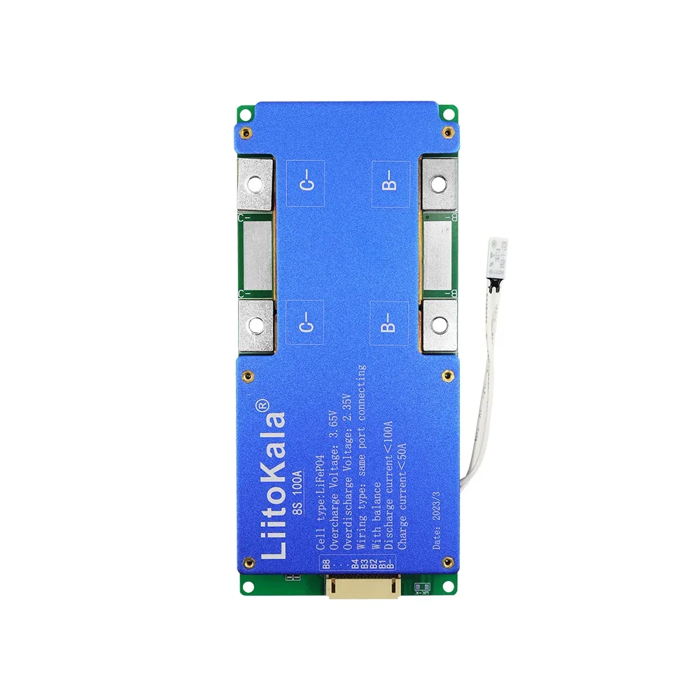 LiitoKala 8S-24V100A-BMS LiFePO4 Battery Balance Charge Board Equalizer Temperature Protection Equalizador For Escooter/Ebike