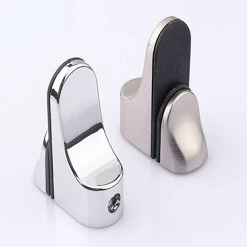 Glass Shelf Bracket Clamp Solid Zinc Alloy Adjustable Wall Mount for 3-20mm Wood or Glass Shelves