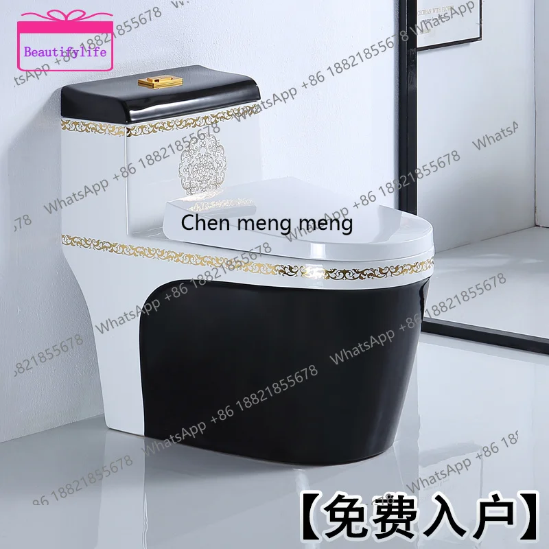 YL Household ceramic siphon super whirlpool toilet one-piece silent deodorant drainage toilet