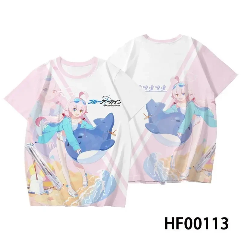 Anime Blue Archive Takanasi Hosino 3d T-shirt Men Women Cosplay T Shirts O-neck Short Sleeve Cute Fashion Tshirt Unisex Clothing