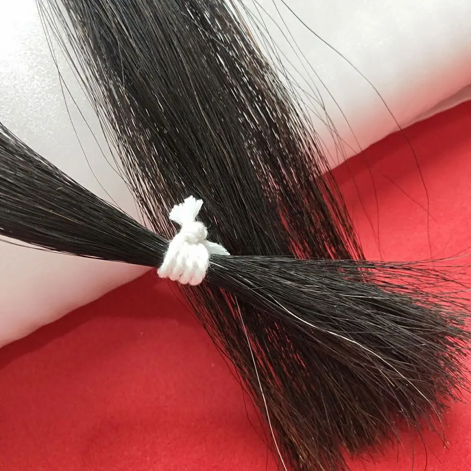 50 جرام كمان فيولا تشيلو مزدوج باس منغوليا شعر أسود طبيعي بفيونكة ذيل حصان 80-85 سم #2