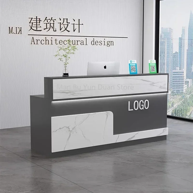 

Hairdressing Reception Furniture Counter Cosmetics Cheap Desk Entrances Tables Luxury Bancone ReceptionChurch Pulpit Moveable
