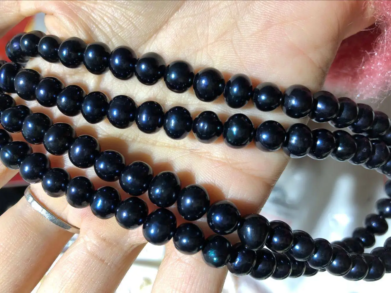 

Single Row/Necklace AAA8-9mm Natural Tahiti Black Pearl Necklace 16in/18in/20in/22in/24in/26in/35in/925s