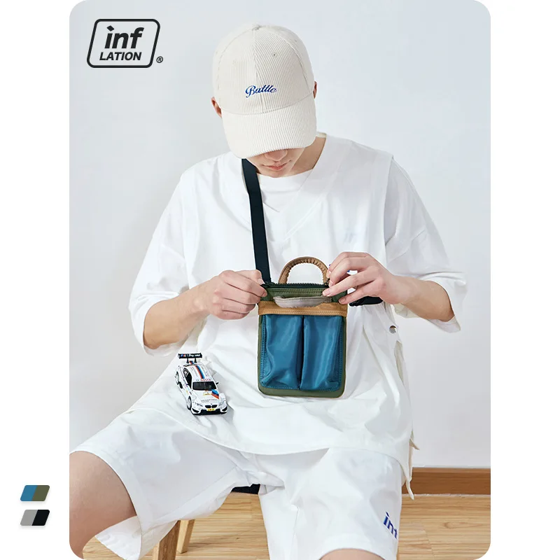 Sport Gym Bag Small Mobile Phone Pack Contrast Handbag Splicing Messenger Bag Fitness Travel Shoulder Bag Mini Storage Bag