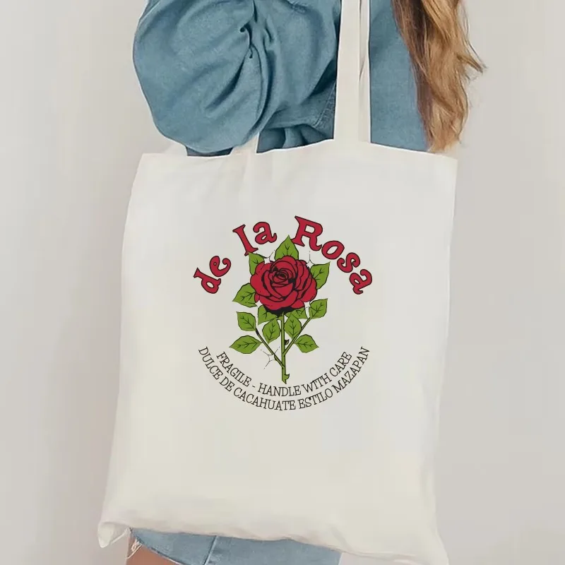 Bolso de lona con patrón Mazapan Harajuku, bolso de viaje a la moda para mujer, bolso de hombro divertido, bolso de mano de lona con gráfico de latinas hispanico mexicano