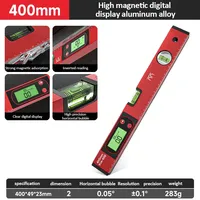 Electronic Digital Display Level Ruler 30/40/50cm Magnetic Angle Meter Aluminum Alloy 90 Degree Protractor Inclinometer