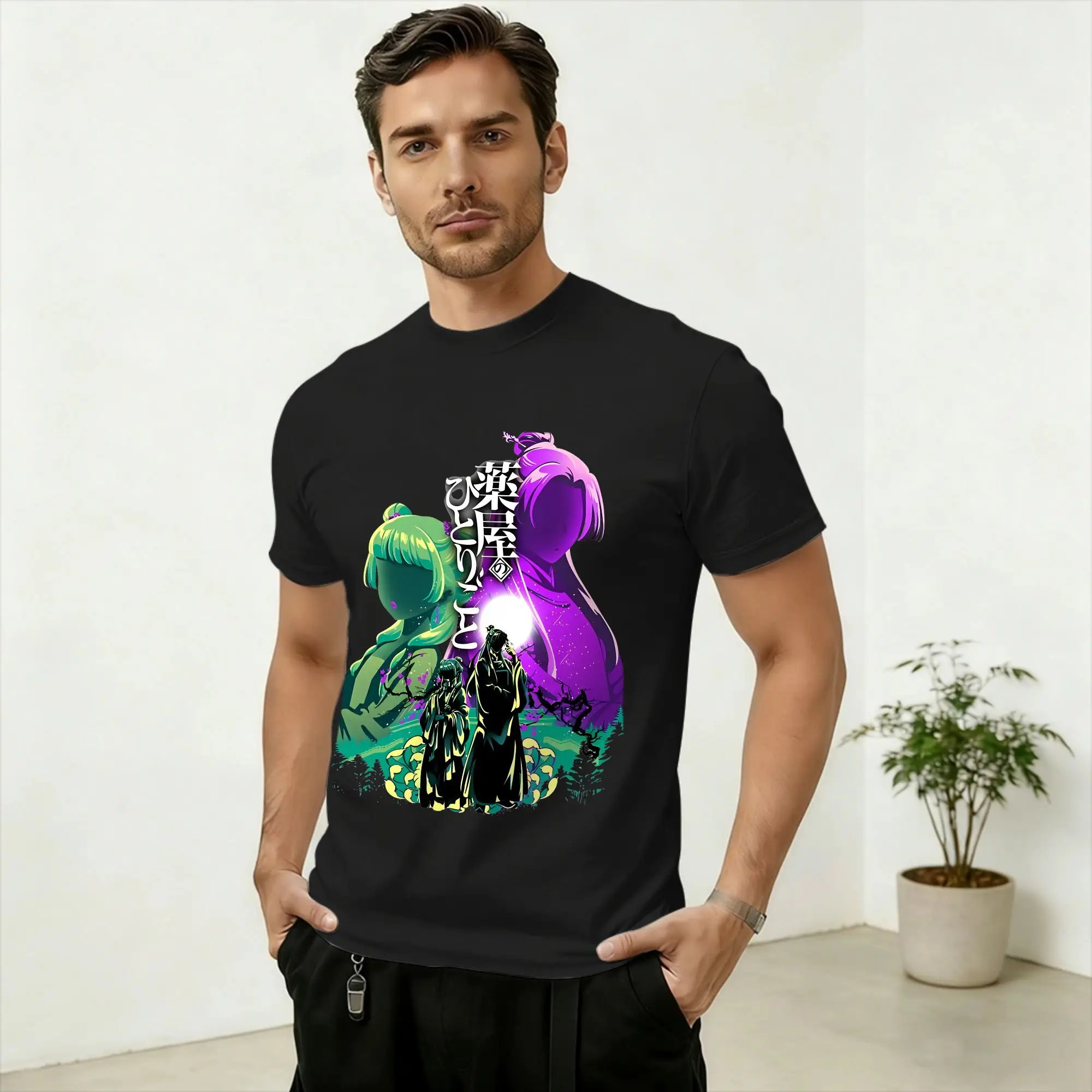 Men Women  Anime T Shirt The Apothecary Diaries 100% Cotton Clothes Vintage Short Sleeve Round Neck Tee Shirt Plus Size T-Shirt
