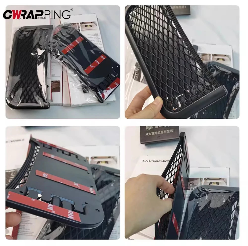 Car Organizer Mesh Storage Bag Net Pocket Mobile Phone Holder Multi Function Car Storage Net for RV Truck SUV Car Accessories image 5