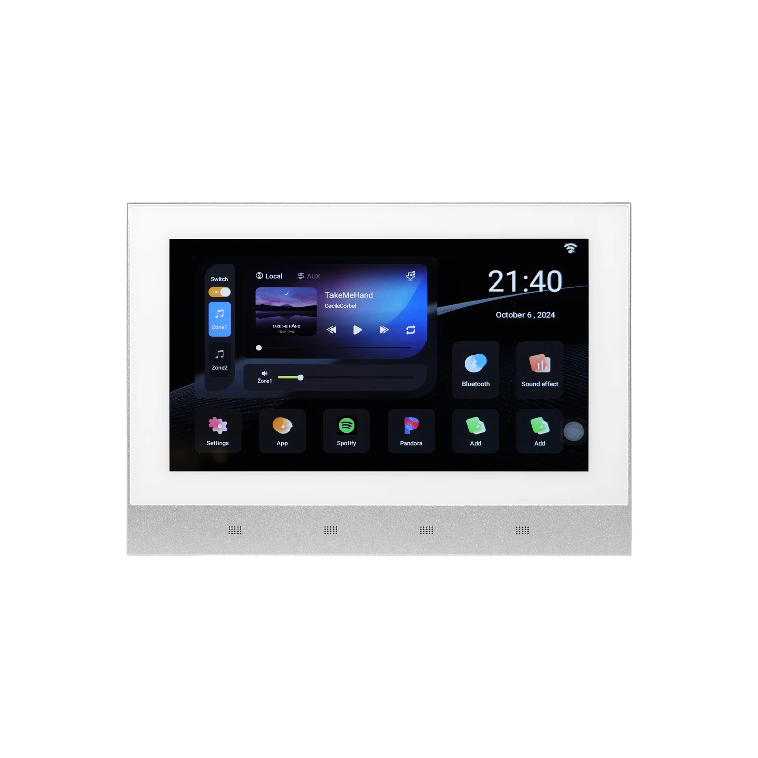 Smart Tuya Amplifier with 7-Inch Touchscreen & Multi-Format Playback for Seamless Smart Home Audio Integration Amplifier