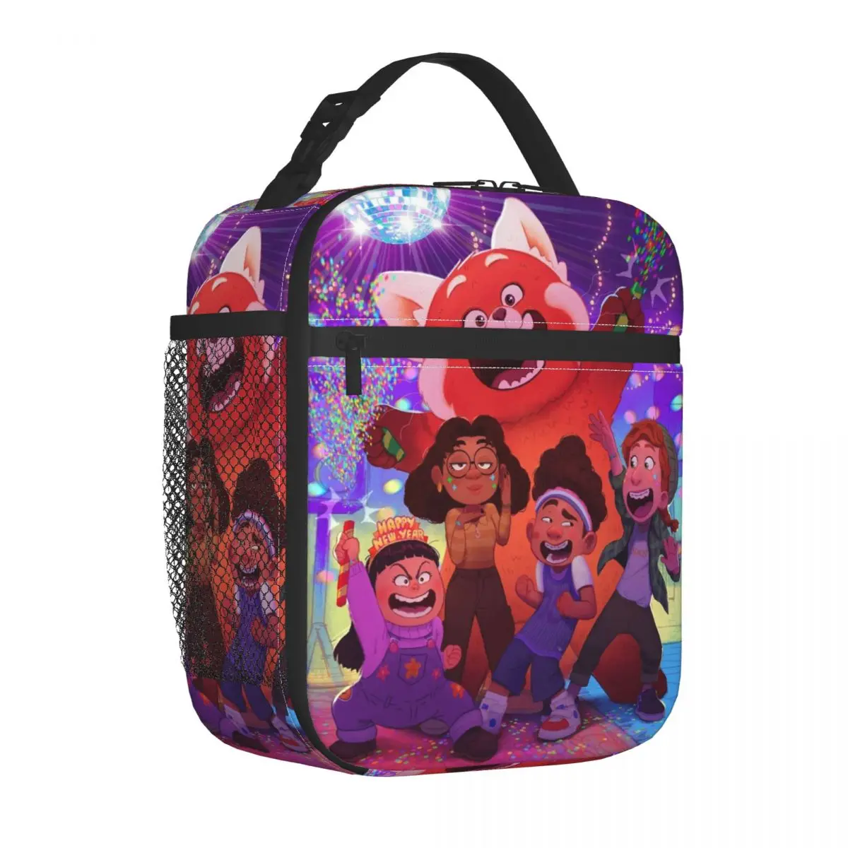 Custom Hot Cartoon Animes Turning Red Panda Moive Insulated Lunch Bag for Work School Food Portable Cooler Thermal Lunch Box