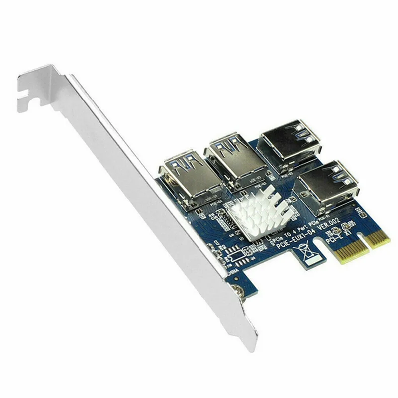 PCIE PCI-E PCI Express Riser Card 1X إلى 16X 1 إلى 4 USB 3.0 فتحة مضاعف مهايئ توزيع