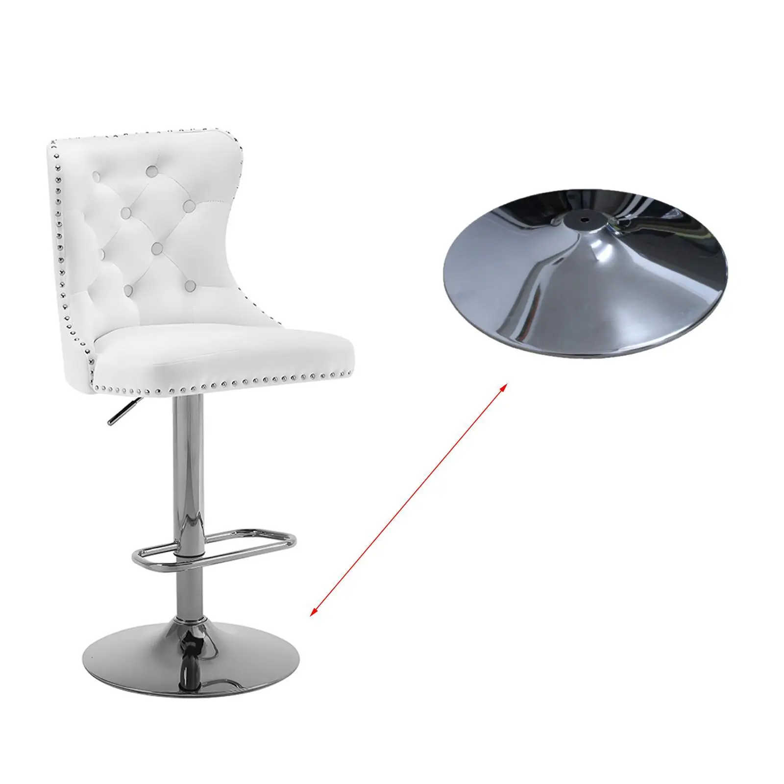 Bar Stool Round Base Hardware Heavy Duty Multifunction Replacement Chair Round Base Barstool Base for Swivel Office Dining Salon