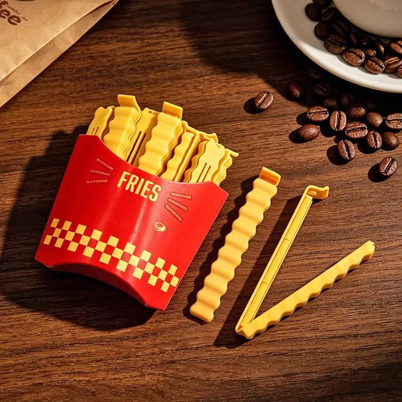 Niedliche, geformte Chip-Clips, 1 Set, wiederverwendbare, luftdichte Verschlussclips für Lebensmittelbeutel, feuchtigkeitsbeständig, für Kekse, Müsli, Küche