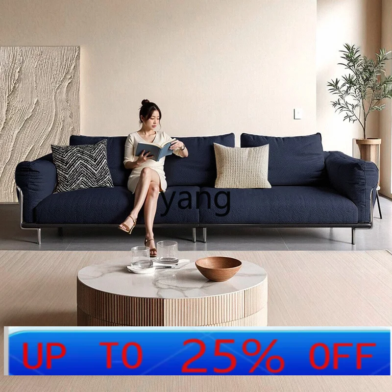 

Lmm minimalist chenille can be fully dismantled and washed cotton and linen fabric sofa small apartment living room straight row