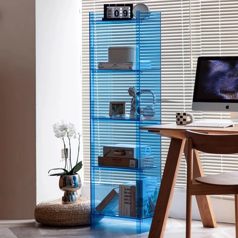 

Acrylic bookshelf floor children's home Internet celebrity modern simple figure shelf living room bathroom storage rack