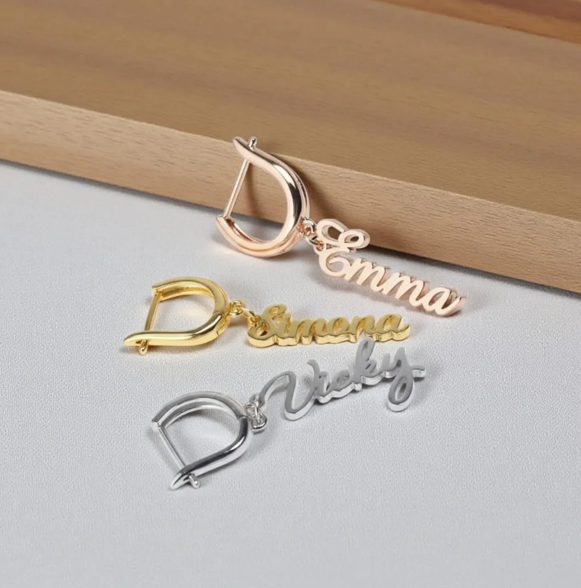 

Personalized customized stainless steel pendant earrings ladies' gold and silver jewelry Mother's Day gifts dear birthday gifts