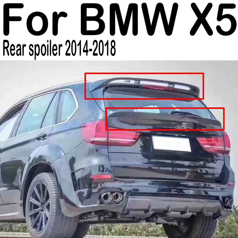 

For BMW X5 F15 2014-2018 High Quality Real Carbon Fibe Rear Trunk Boot Lid Lip Spoiler Wings Exterior Tuning Accessories