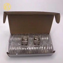50pcs/100pcs Troy Ounce .999 Fine Sliver Plated Northwest Territorial Mint Dayton NV Replica Bullion Bar Silver Coin Souvenir