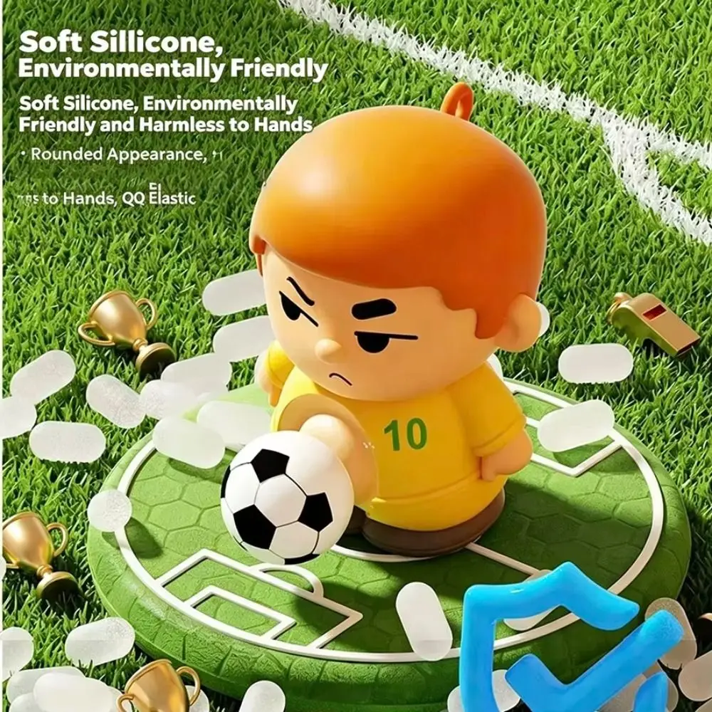 Music Rebound Decompression Squeeze Press Football Player Pinch Cute Design Football Shape Football Squeeze