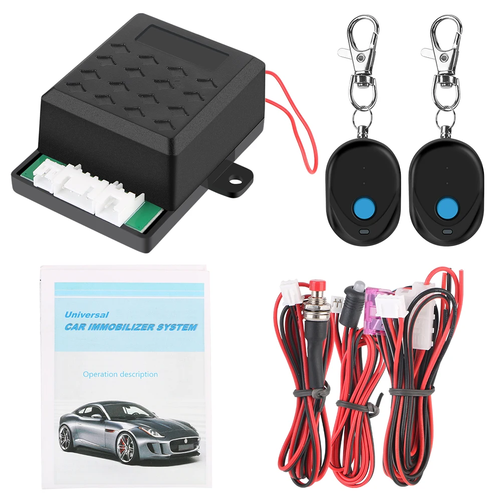 Keyless Access System Car Alarm Systems Anti-Hijacking Intelligent Circuit Cut Off Kit Auto Unlock Immobilizer Device 12V