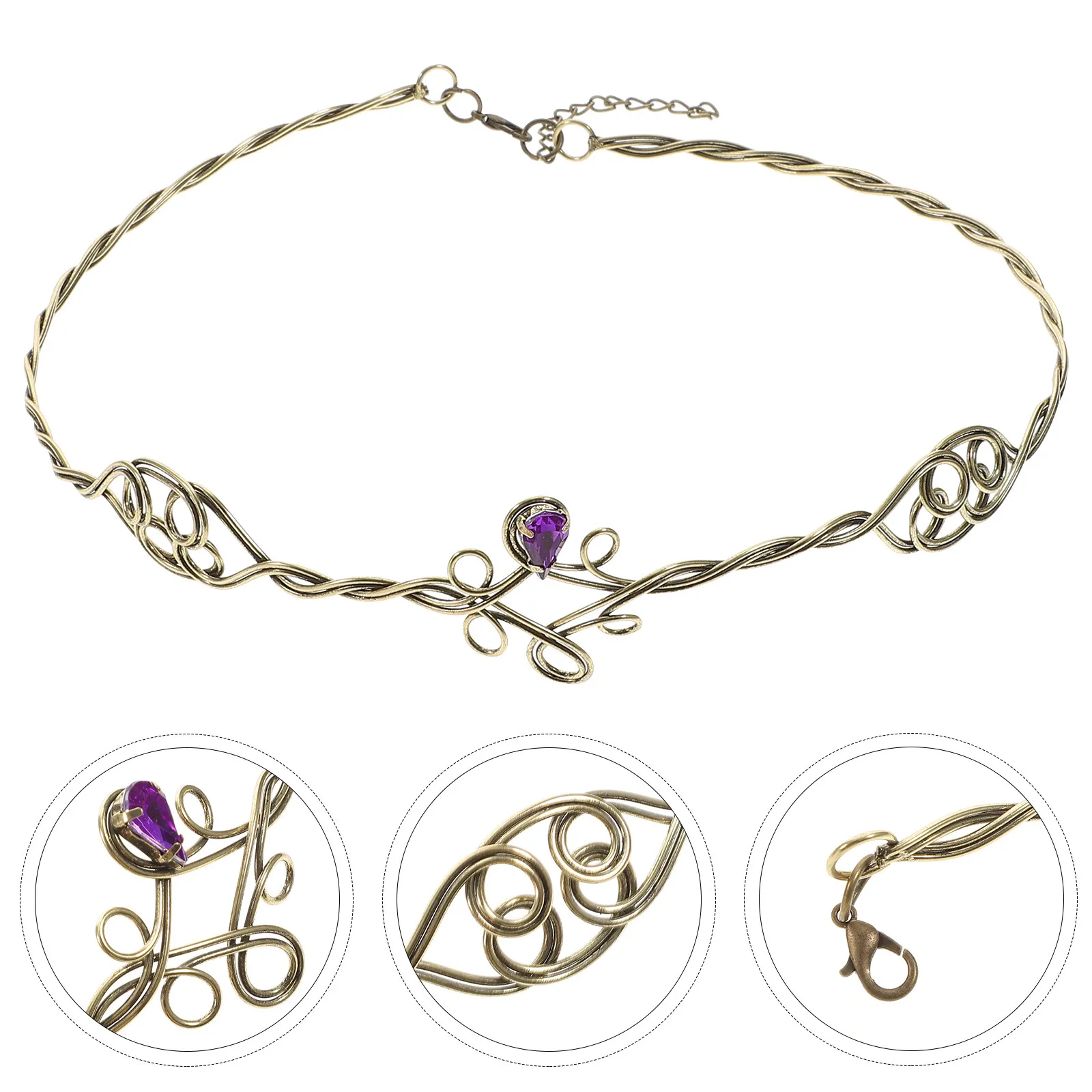 

Metal Rhinestones Headband Bridal Tiara Headpiece for Wedding Bride Prom Birthday Party Cosplay Photography Crowns for Women