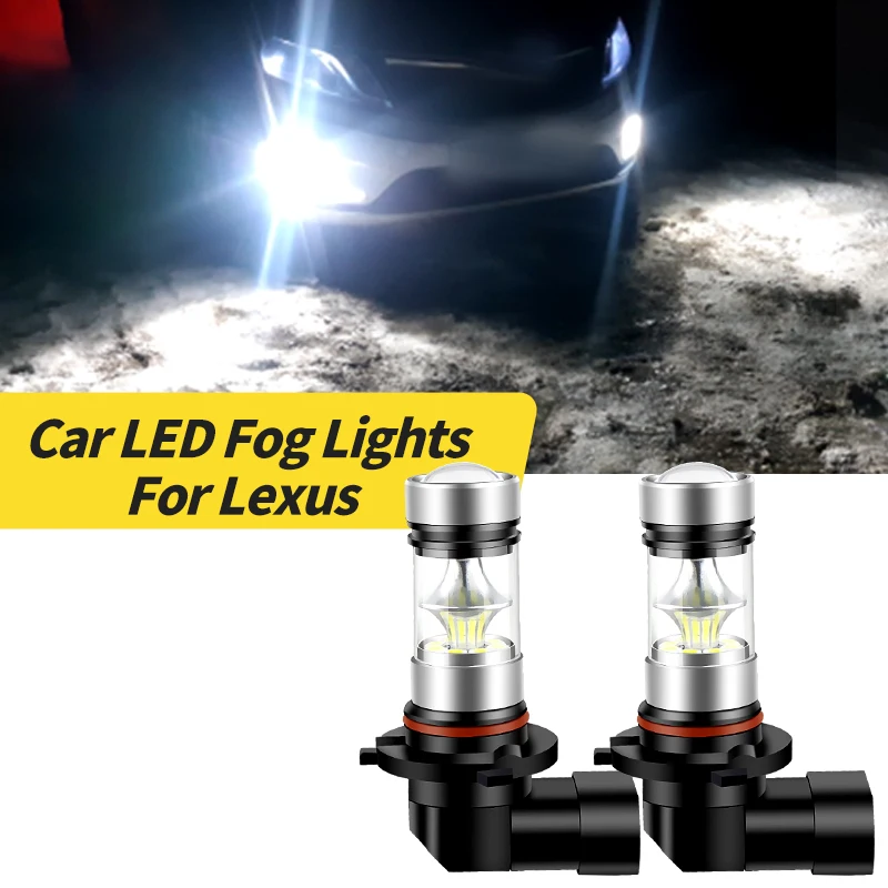 2pcs LED Fog Light Blub 9006/HB4 Lamp Canbus White No Error For Lexus GS300 GS430 GS350 GS450H GS460 RX300 RX330 Car accessories