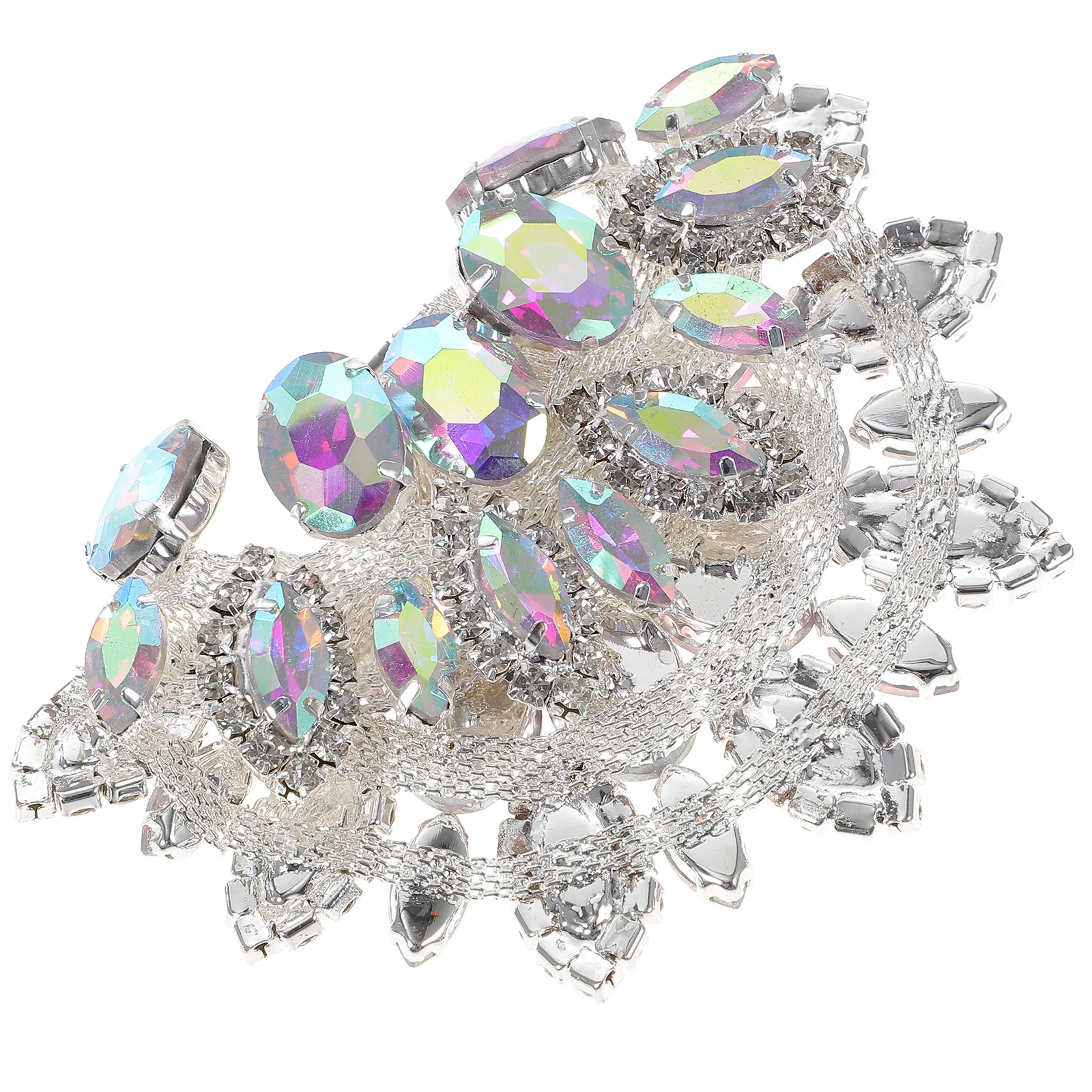 

Rhinestone Decorative Patches Clothes Brooches DIY Craft Appliques Premium Material Sewing Repairing Garment Accessories Elastic