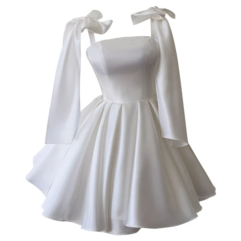 Customized M156 Sweet Memory Birthday Short Party Dress Princess Knee Length Wedding Dresses Bride Dresses Quinceanera Dresses