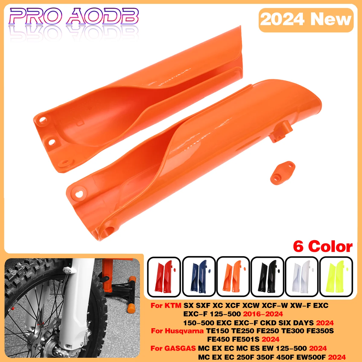 

2024 New Fork Protector Cover Shock Absorber Guard For Husqvarna TE 150 250 300 FE 250 350S 450 501S For GAS GAS MC EX EC ES EW