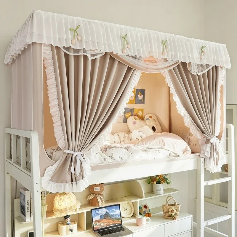 yesStrong blackout bed curtain dormitory mosquito net upper and lower bed mosquito net all-inclusive integrated bed curtain
