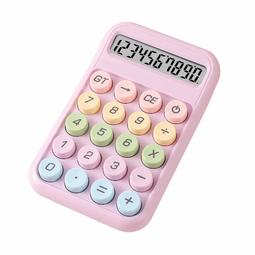 10-digit Display Electronic Calculator Transparent Design Gradient Color Desktop Calculator Lcd Display High Appearance