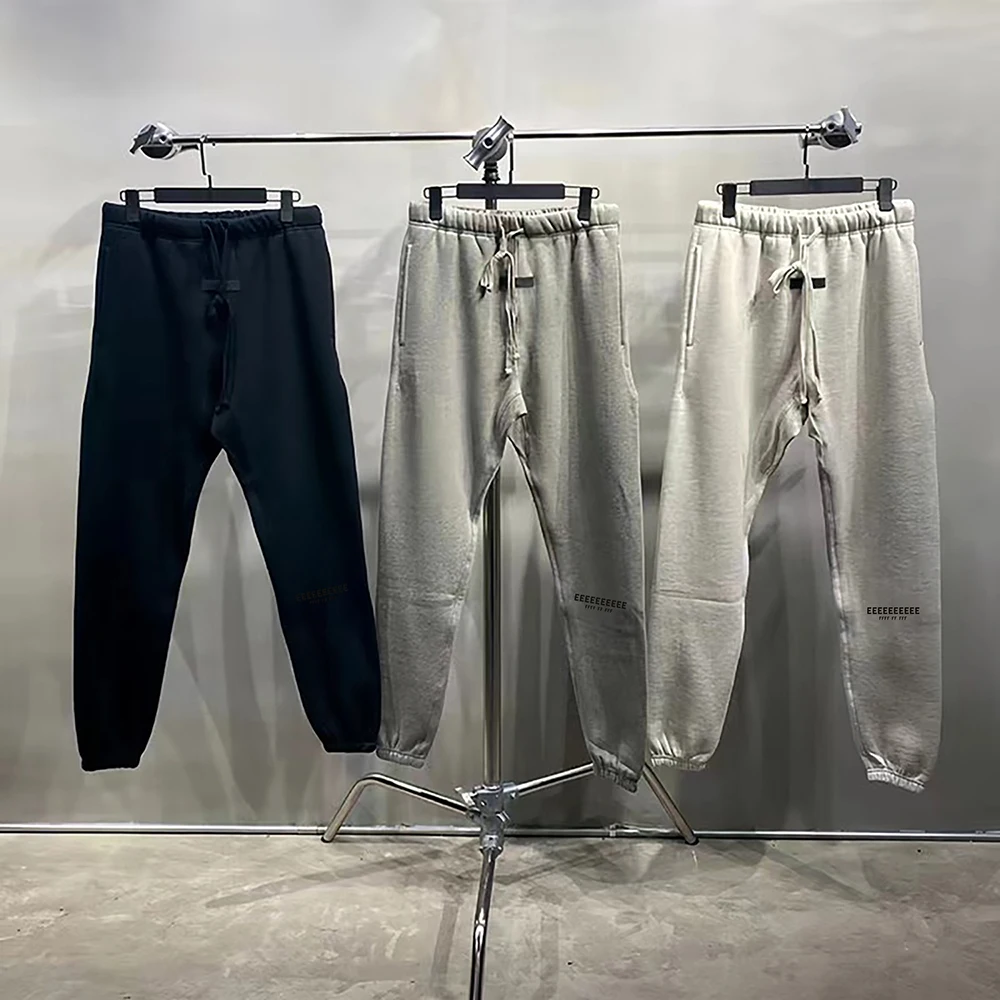

Season 8 Luxury Brand Men's Casual Jogger Pants Two Rows Flocking Letter Logo Sweatpants Designer Brand Couple Pants Sets