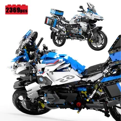 새로운 1:5 오토바이 R1250 GS 빌딩 블록 모델 MOC 도시 스포츠카 기술 벽돌 조립 DIY 완구 소년 선물 세트