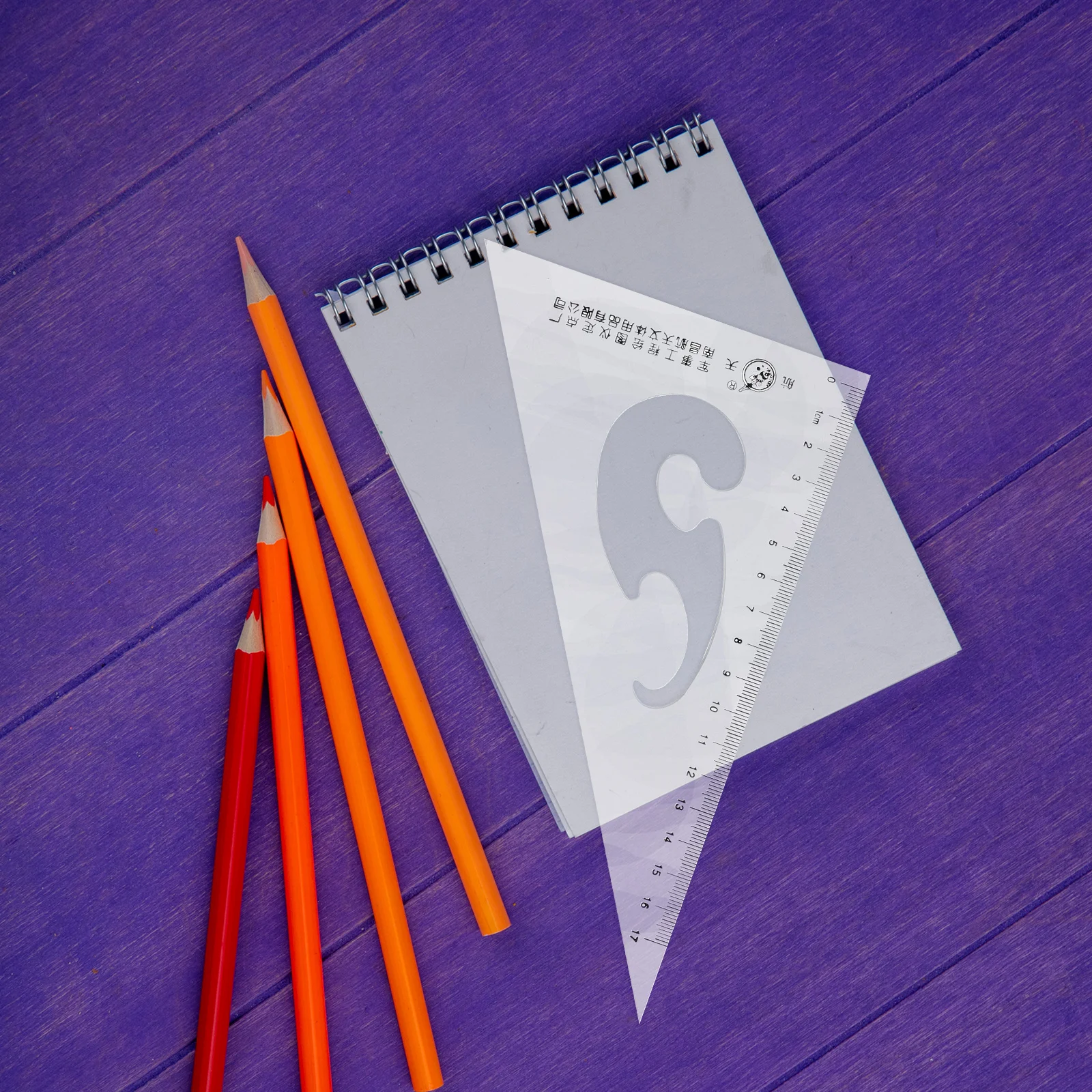 2 قطعة مجموعة مسطرة مثلثة بلاستيكية منقلة ومسطرة مقياس للطلاب الرياضيات الهندسة رسم صياغة المثلثات الهندسة #3