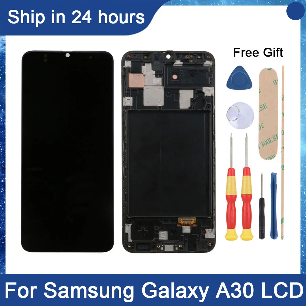 

AiNiCole 6.4'' For Samsung Galaxy A30 LCD Display Touch Screen Digitizer Assembly A305/DS A305FN A305G LCD Screen Replacement