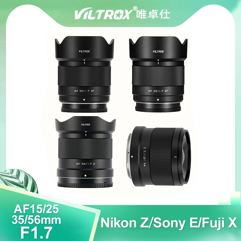 Viltrox AF 15 мм 25 мм 35 мм 56 мм F1.7 Air APS-C широкоугольный объектив с автофокусом большого диафрагмы для Fujifilm Xf Sony E Nikon Z Mount