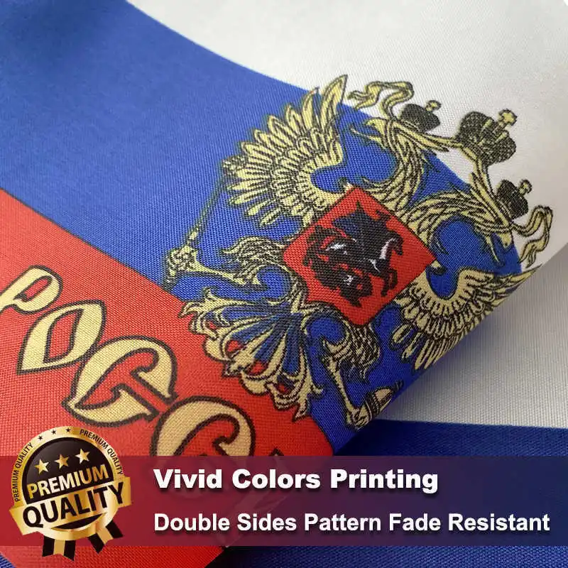 10 Pack Russian Flags Russia Coat Of Arms 14x21cm Mini Stick Handheld National Flag Plastic Flagpoles Decoration Parades Sports