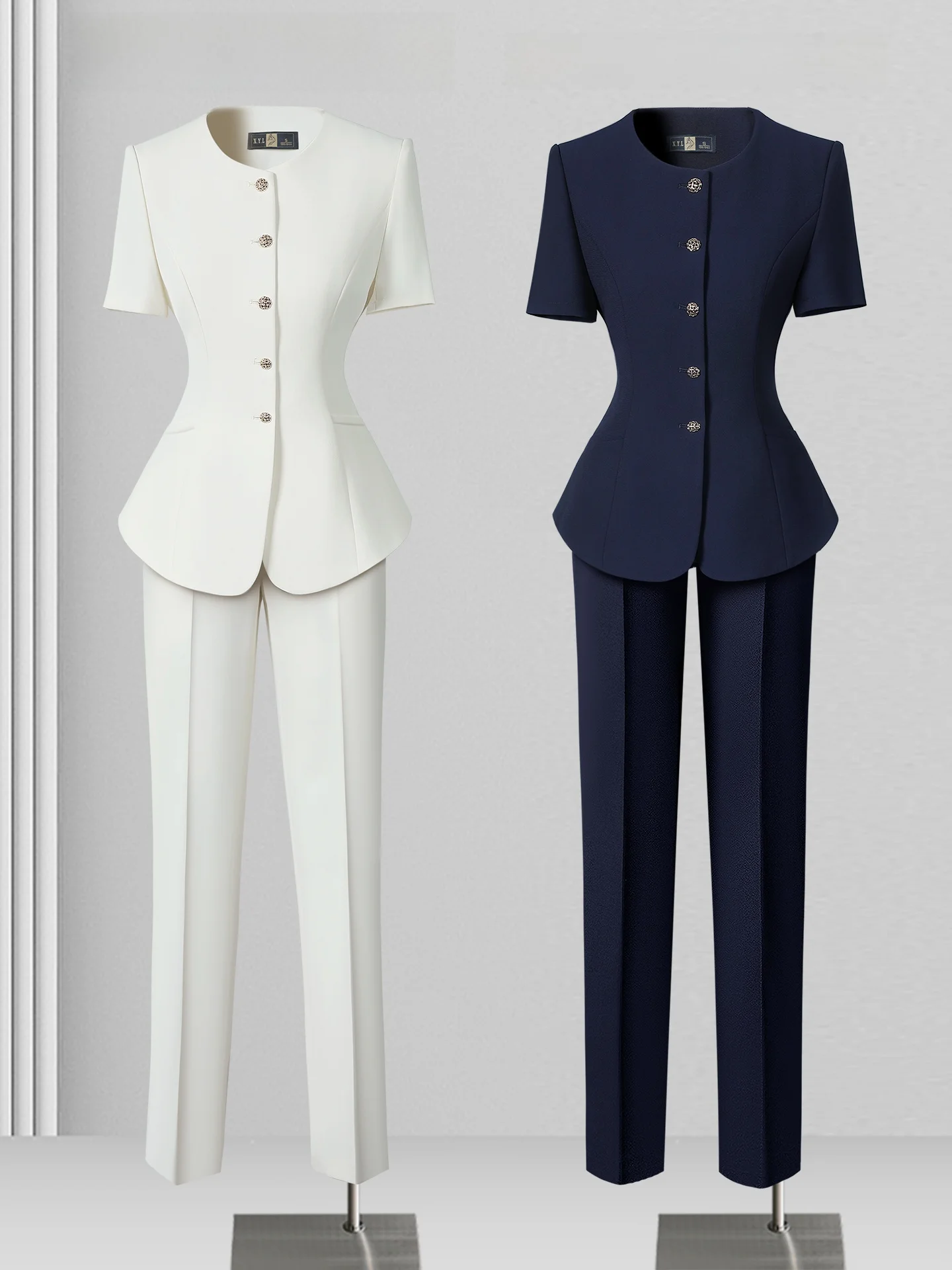 Summer Thin Suit Set for Women Professional Hotel Front Desk Jewelry Store Work Uniform Elegant Personality New 2026