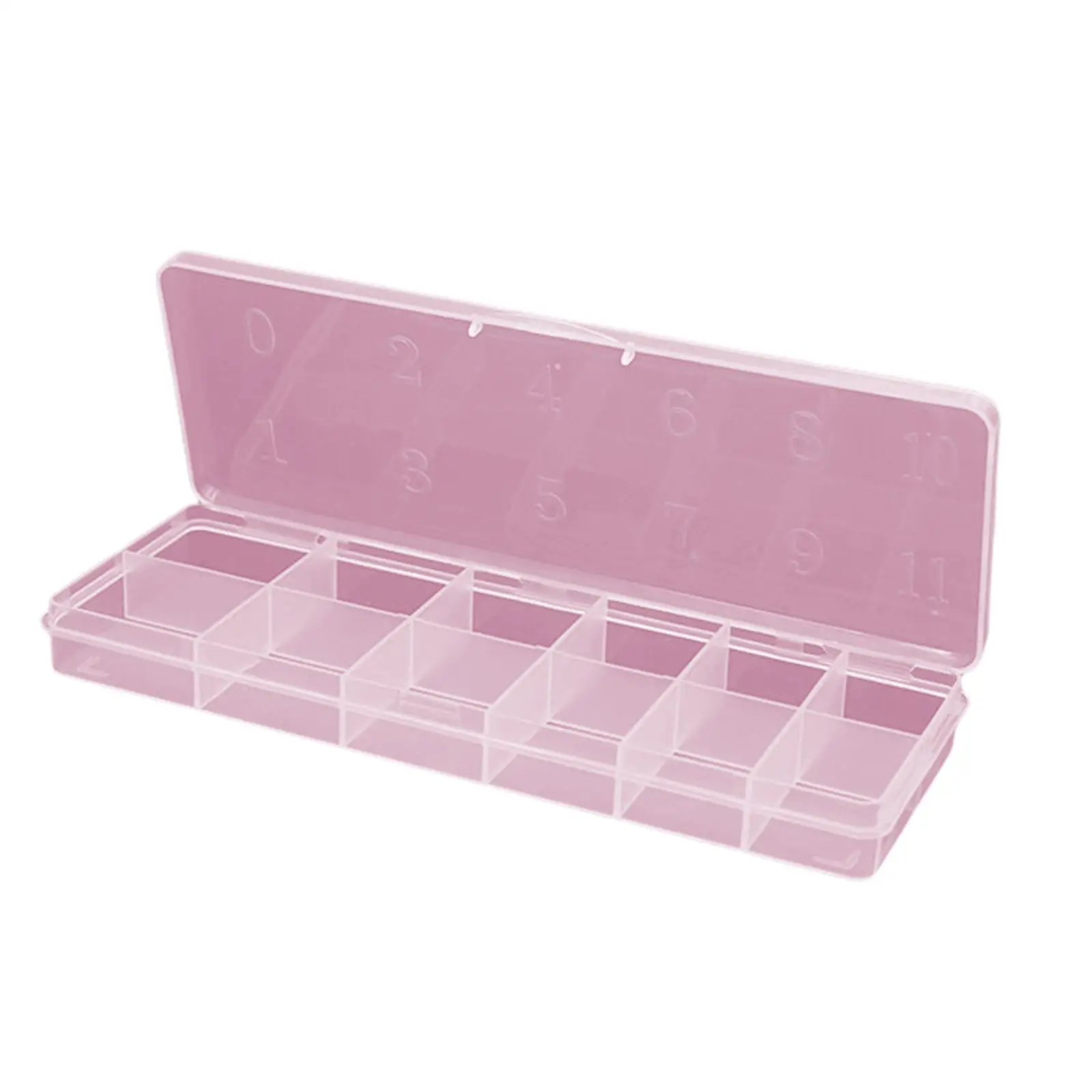 Tips Organizer Box with 10 es 12 Slots Case Tools for Accessories False Tips Art Crafts