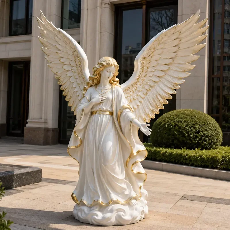 Modern Angel Outdoor Custom Buddha Statue Garden Freedom Dragon Sculpture Religious Statue Large Resin Statue