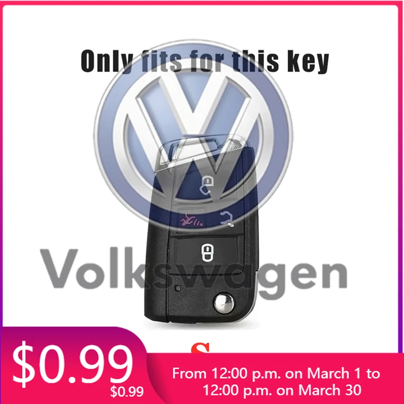 

2026 Hot Styling Mouldings For VW Volkswagen Jetta MK5 Golf 4 Buttons Car Smart Remote Key Case Cover Shell For Volkswagen VW Go